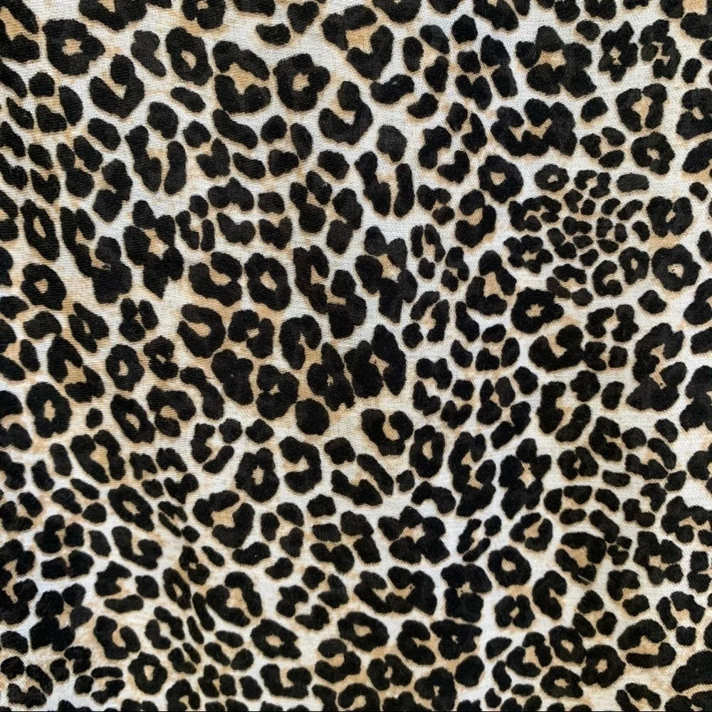 Leopard Print Scarf Womens Lightweight Woven